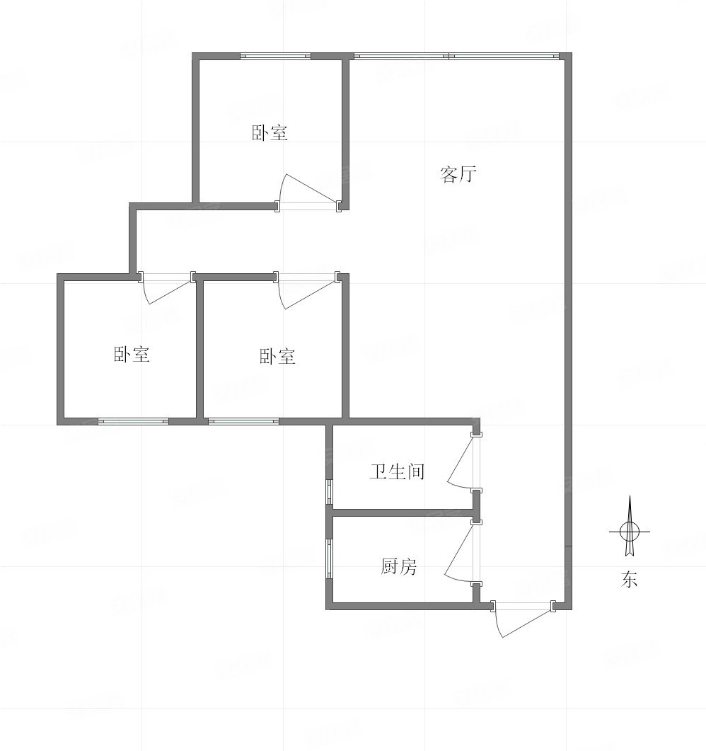 学府小区(沙坪坝)3室2厅1卫93㎡东85万