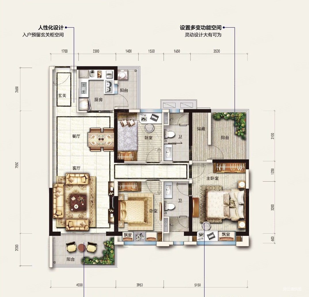 碧桂园滨江府豪装3房议价空间大装修家私全送带地下车位