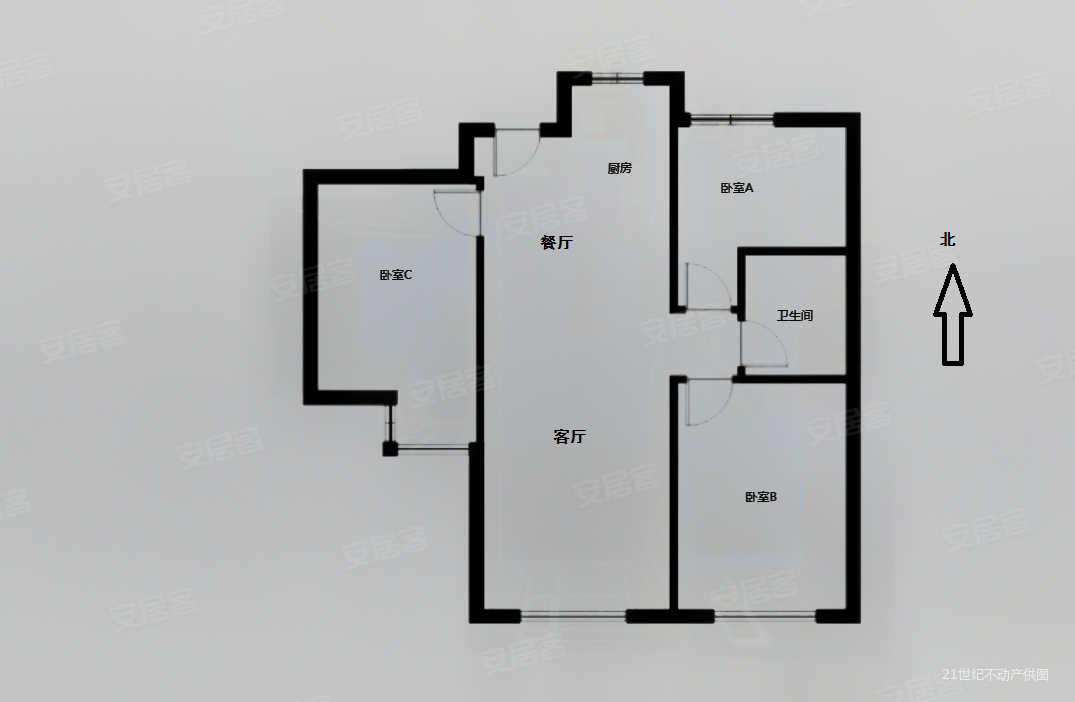西美花盛3室2厅简装