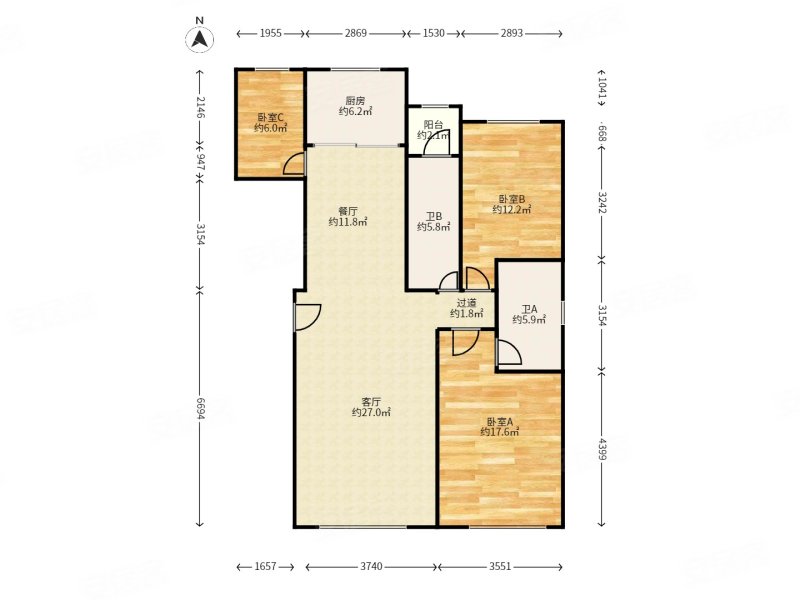 西山燕庐西区 高品质小区 洋房 3室2厅2卫