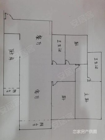 千山天域(D区)3室2厅2卫98㎡南北68万