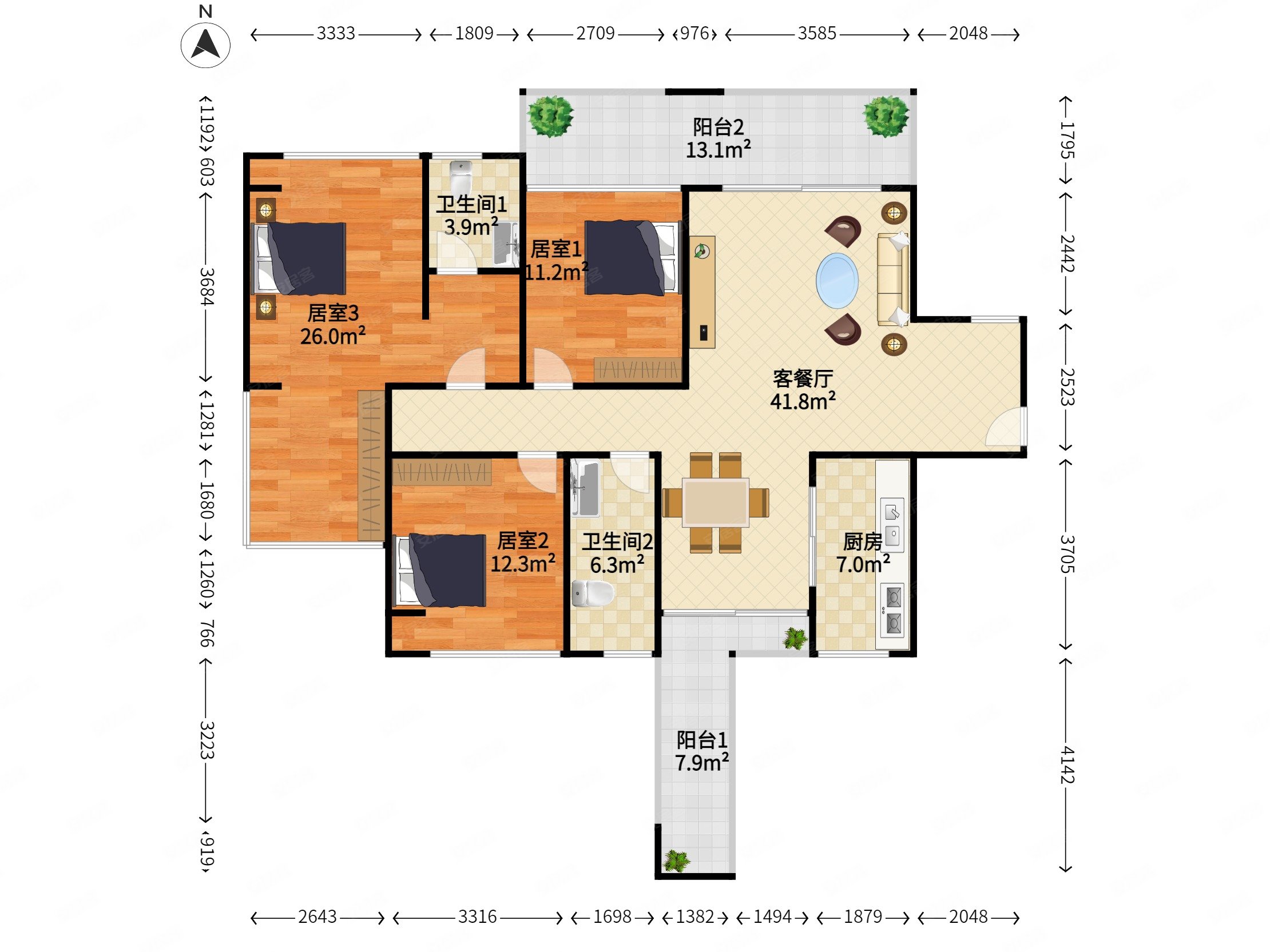 交通便利,看房方便 企业力荐好房诚意出售,阅山华府二手房,470万,3室2