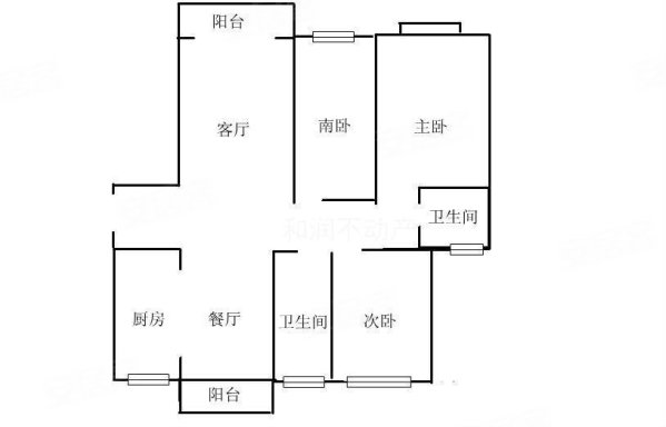 盛华景苑3室2厅2卫126.03㎡南北815万