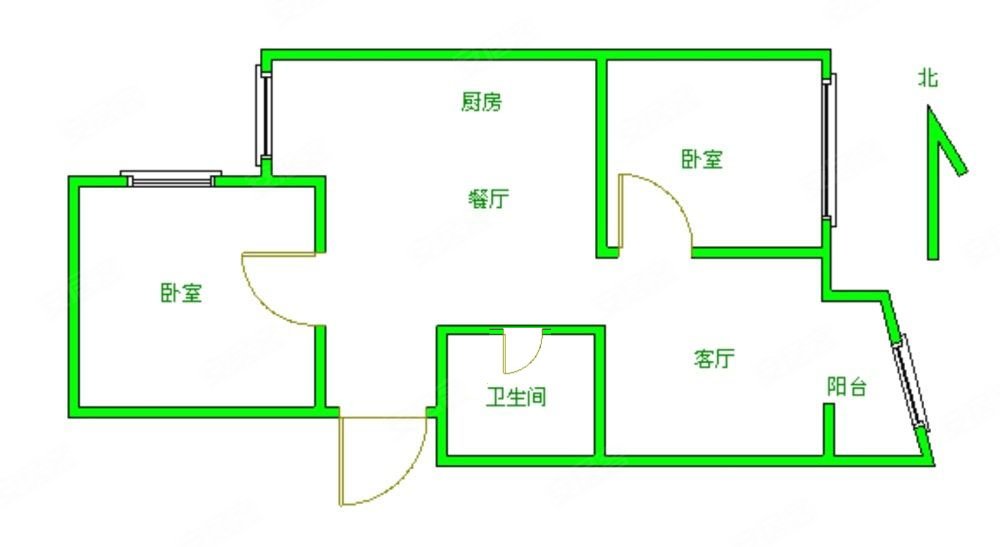 良乡罗府家园两居室南北向格局方正急售电梯房