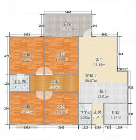 香意湾4室2厅2卫99㎡南53.5万