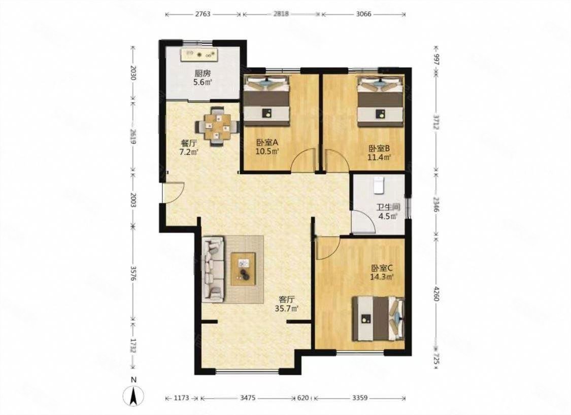 可按揭世纪大道地铁口华府御园小高层电梯3室全屋精装