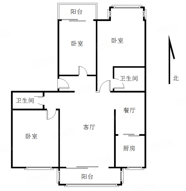 瑞祥家园3室2厅2卫124㎡南北180万