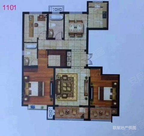 桂花园3室2厅2卫137㎡南北235万