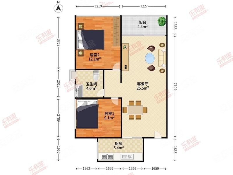 中森公园华府,次新小区,精装2房出售,价格笋到爆,中森公园华府二手房,