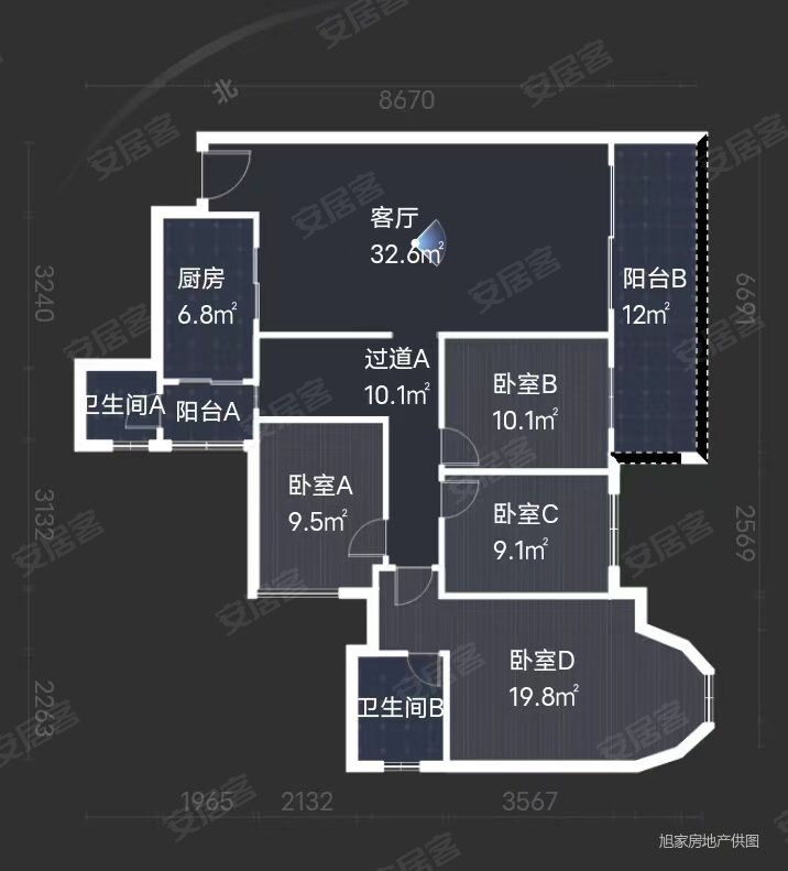 尚东尚筑 复式7房 3卫 朝南装修保养好 拧包入住