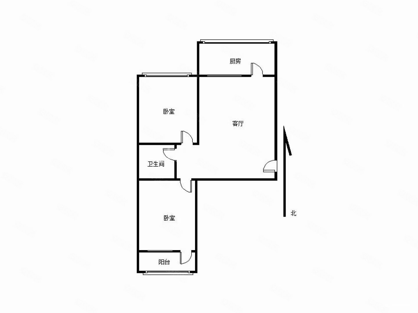 甘肃五建陇泰家园2室1厅1卫60㎡南北52万