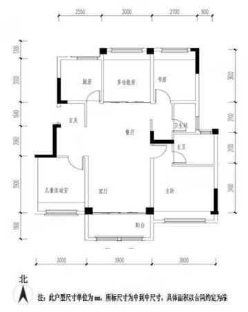 卢卡庄园 洋房 蝴蝶户型 大三室两卫 真f源