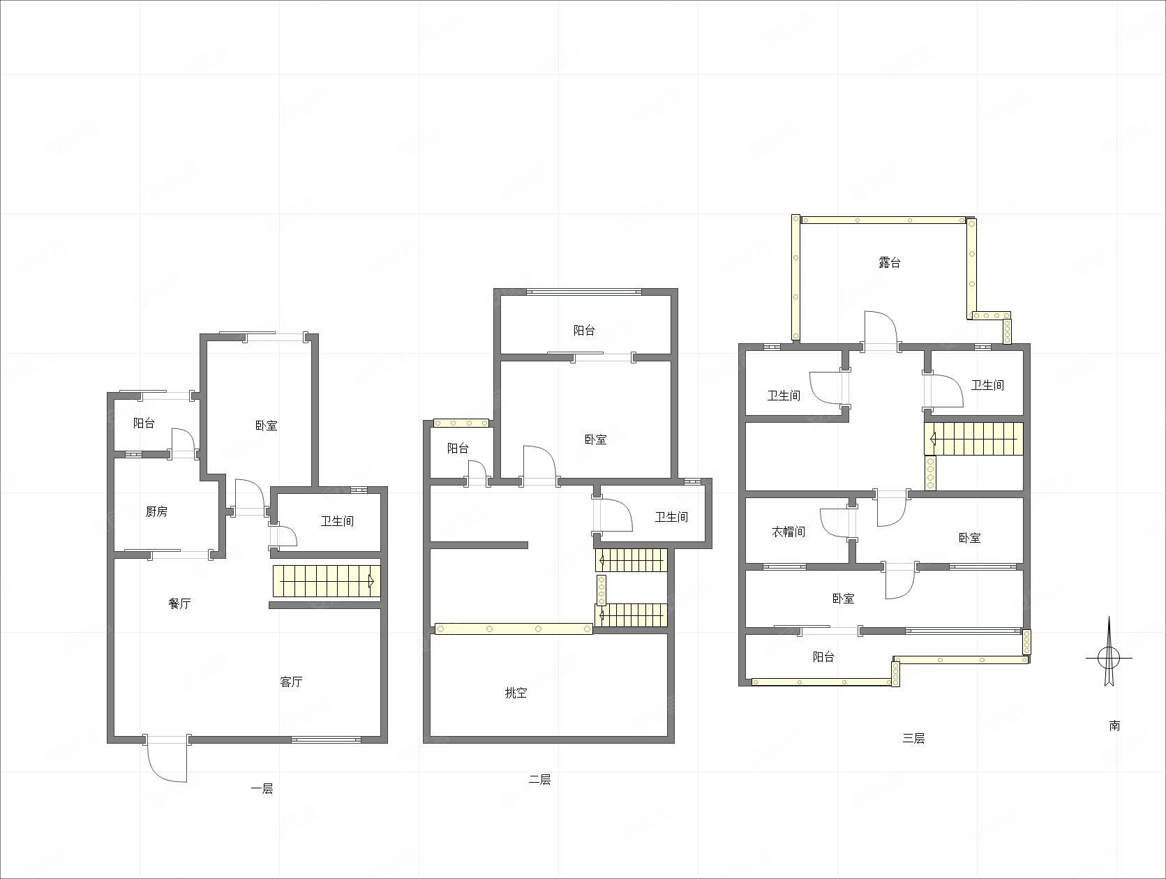 复地君屿墅f区4室2厅3卫179.9㎡南北300万