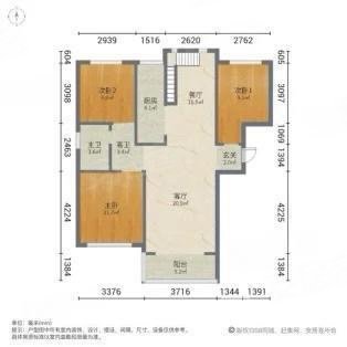 锦龙花园3室2厅2卫123㎡南北61万