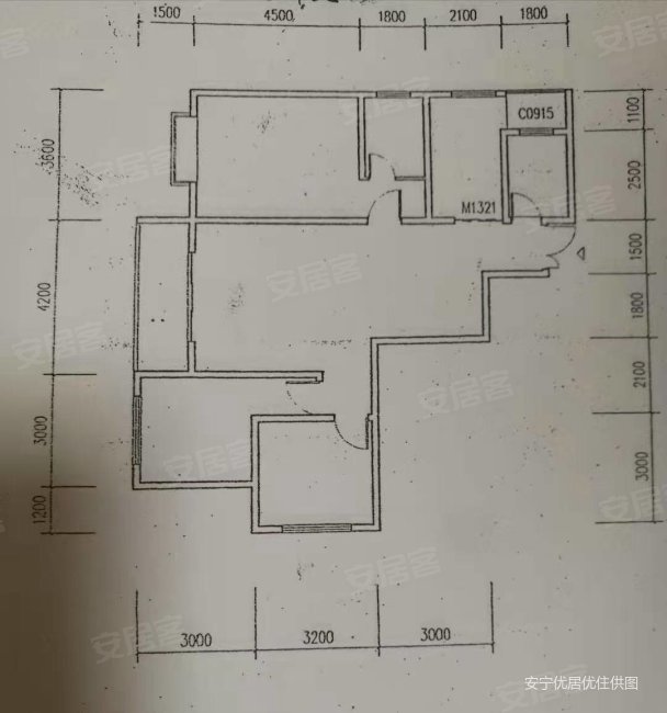 东湖上居3室2厅2卫117㎡北72万