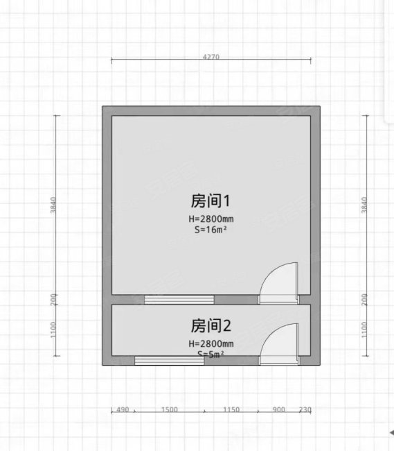 铁影壁胡同小区1室0厅0卫16.6㎡南北220万