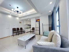 苏州常熟市区急租可付一押一世茂凤凰城77平小两室大客厅有窗卫生间 好停车出租房源真实图片