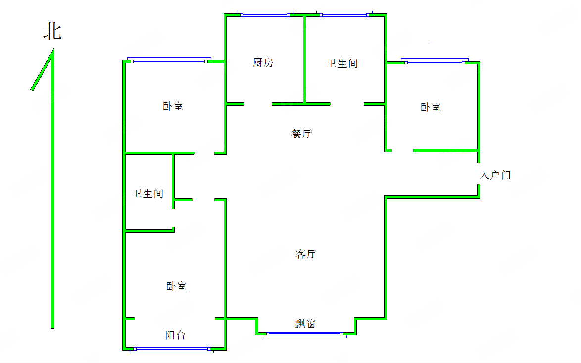 陽光水岸大三居,陽光水岸二手房,109萬,3室2廳,2衛,139平米-保定安居