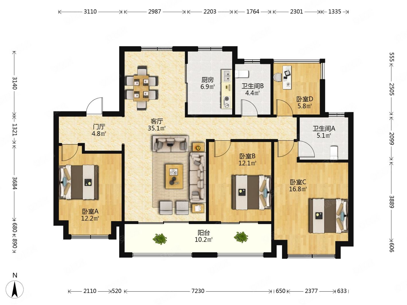 江景豪宅大平层新房没住过华侨城绿地海珀星晖二期