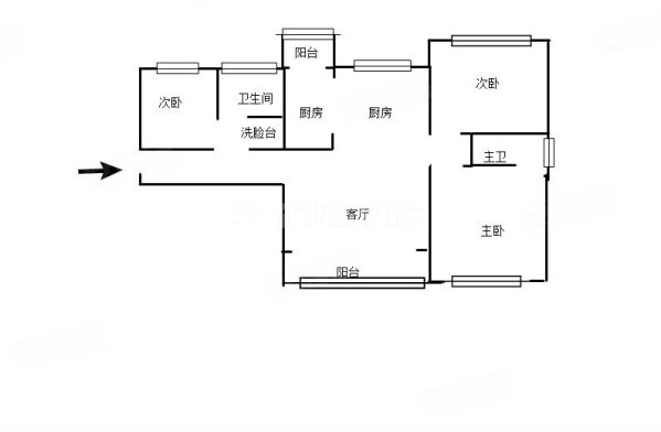 御景天地一期3室2厅2卫107.97㎡南55.8万