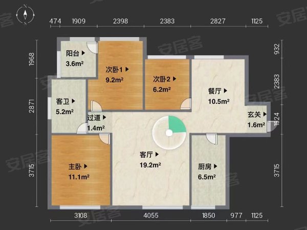 【多图】长寿金科世界城,渡舟街道租房,金科世界城精装三房,家具家电