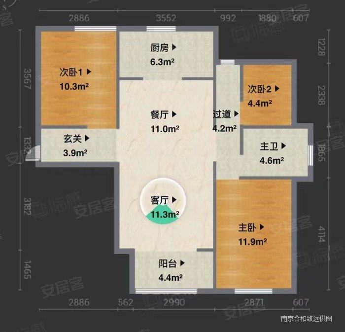 保利国际社区(二期)3室2厅1卫96.02㎡南240万