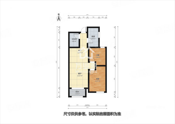 融创洞庭路壹号2室2厅1卫91㎡南145万