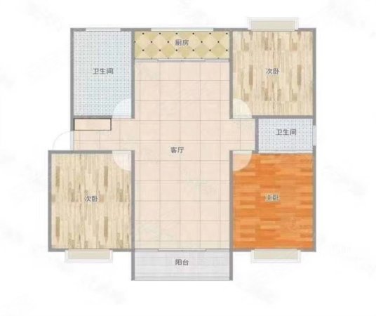 仙城公寓3室2厅1卫123㎡南北89.8万