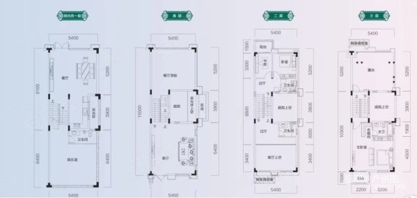 卓越蔚蓝郡(别墅)5室2厅4卫160.54㎡南北500万