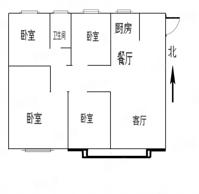 斌锋江山印4室2厅2卫116㎡南北89.8万