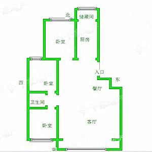 中建城3室2厅1卫121.79㎡南北114万