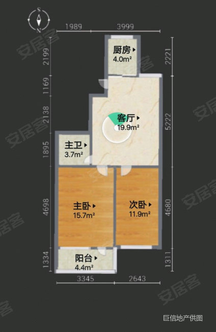 新泽雅苑二组团2室2厅1卫80㎡南北75万