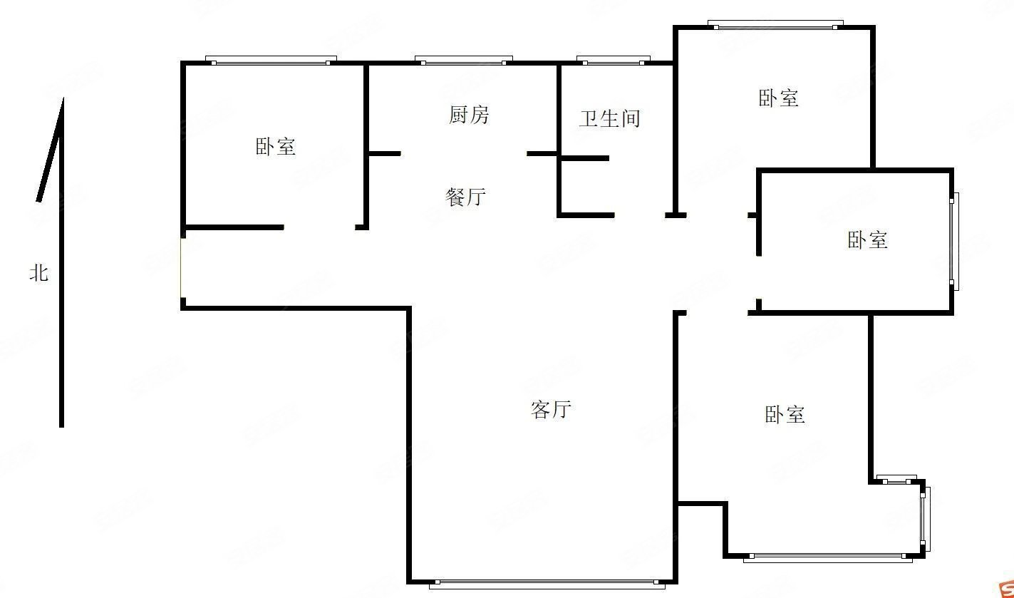 K2京西狮子城南区4室2厅1卫99㎡南北70万