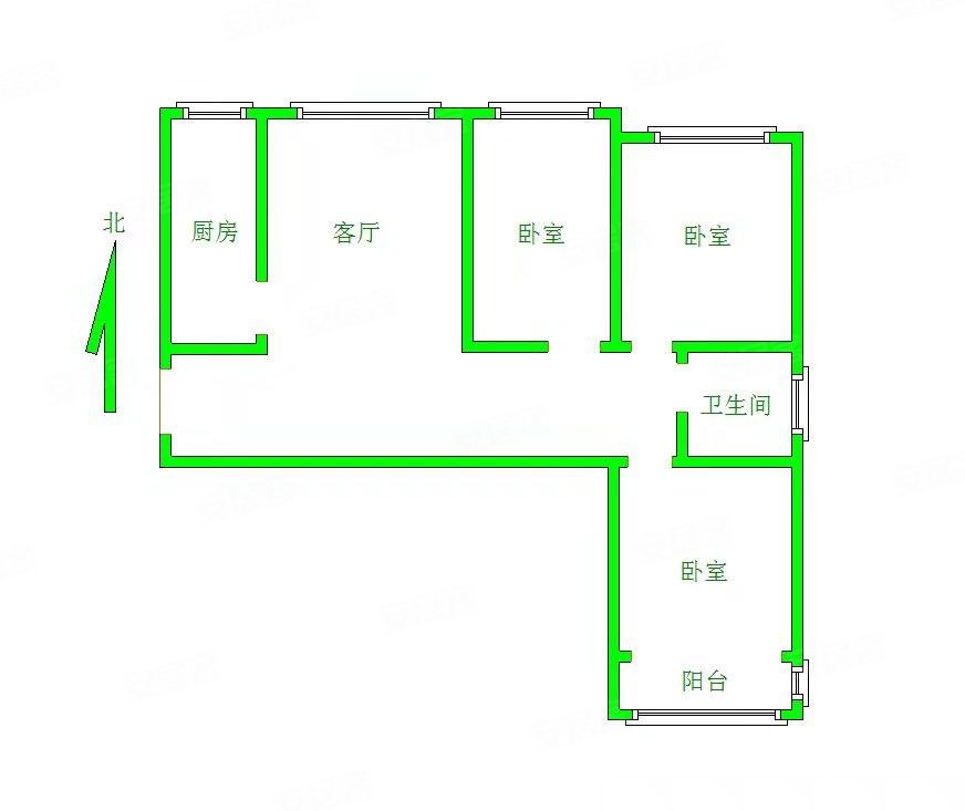 老本可贷款,朝阳花园小区(d区)二手房,75万,3室2厅,1卫,97平米-保定
