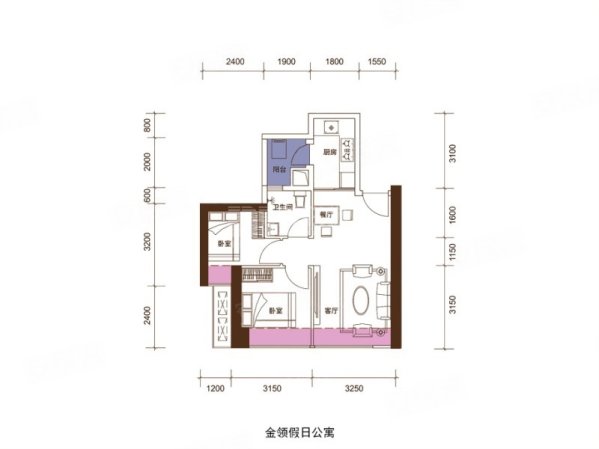 深物业金领2室2厅1卫65.32㎡南北480万