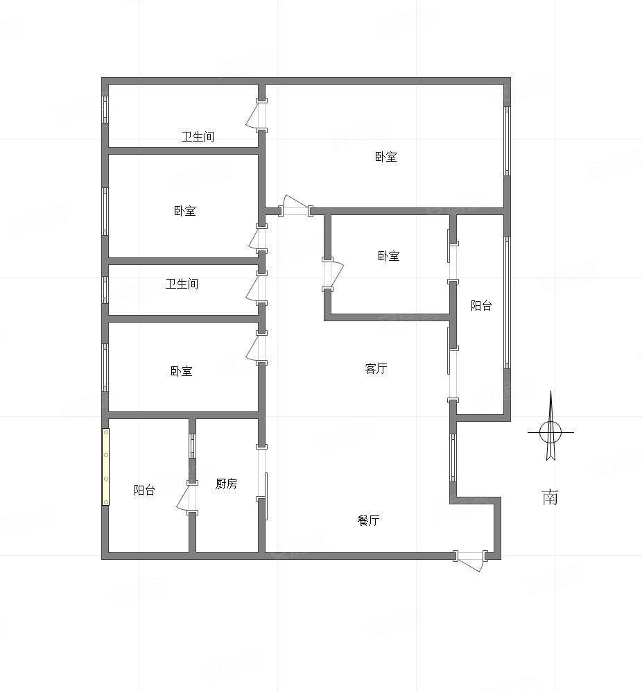 蓝光悦江府(二三期)二手房,130万,4室2厅,2卫,129.09平米-重庆安究屯