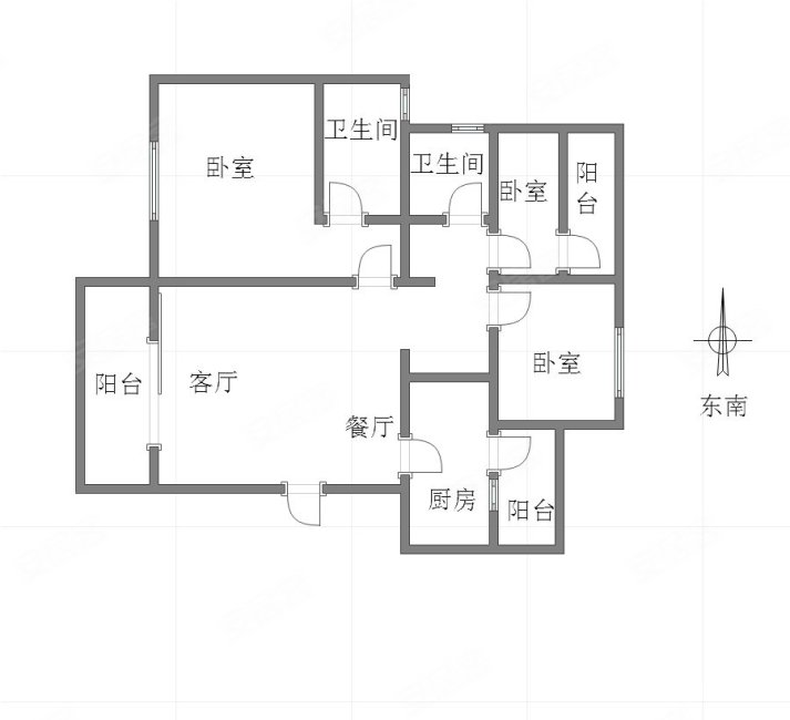 鲁能北渝星城3室2厅2卫95㎡南北110万