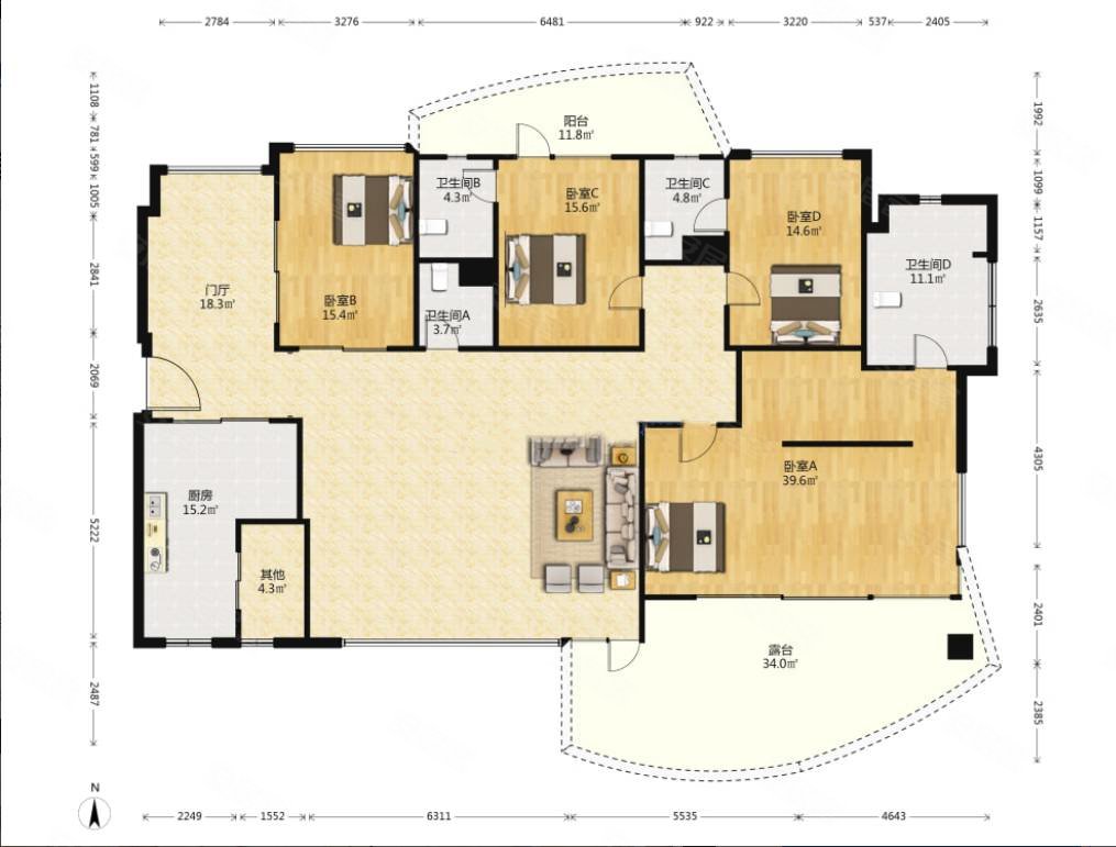 拉肯,麓山国际茵特拉肯二手房,800万,4室2厅,5卫,255平米-成都安居客
