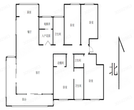 建业世悦府4室2厅3卫213㎡南北195万