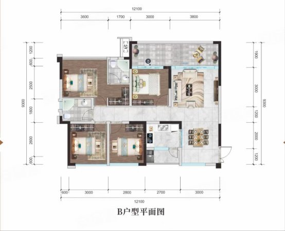 天怡苑4室2厅2卫136㎡南北55.8万