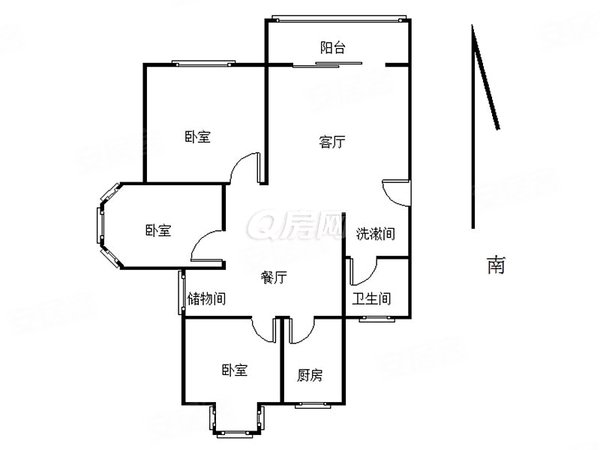青剑湖租房,青剑湖花园b区100平米两室两厅一厨一卫3000一月民用水电