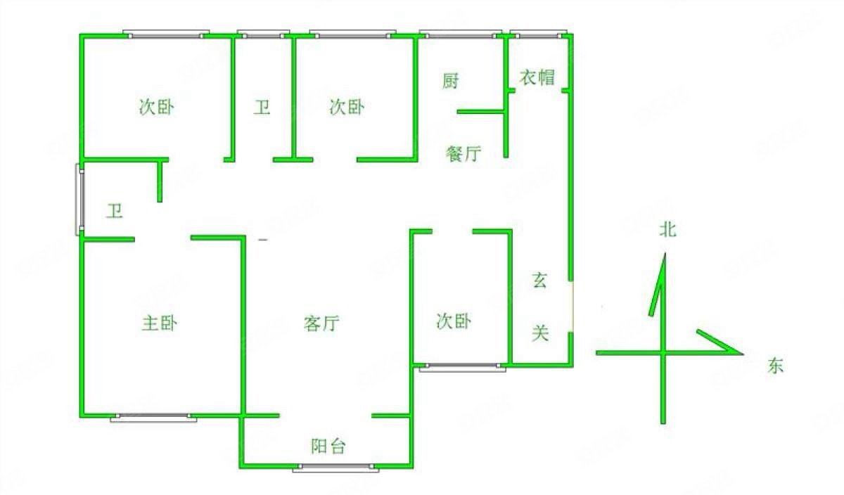 锦绣江南 毛坯4室2厅2卫 南北通透 户型方正 送地下室,锦绣江南二手房