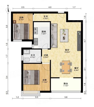 必看好房七里庙4号线地铁口朝南全明2室大阳台单价不到1万