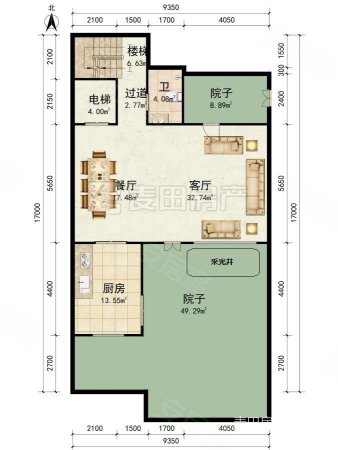 景粼原著(东区别墅)4室2厅3卫268㎡南北2300万