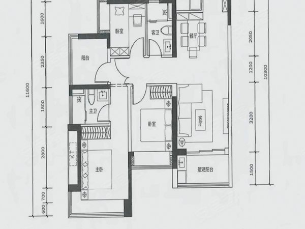 【多图】宝能城花园(西区),大学城租房,宝能城花园(西区) 4室2厅2卫