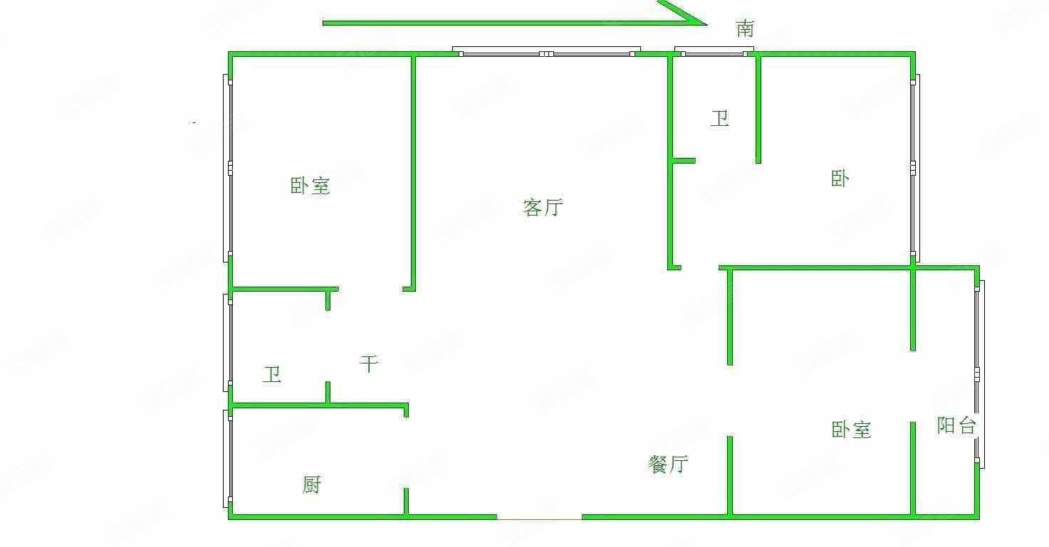 民生城市之尊3室2厅2卫125㎡南北133万