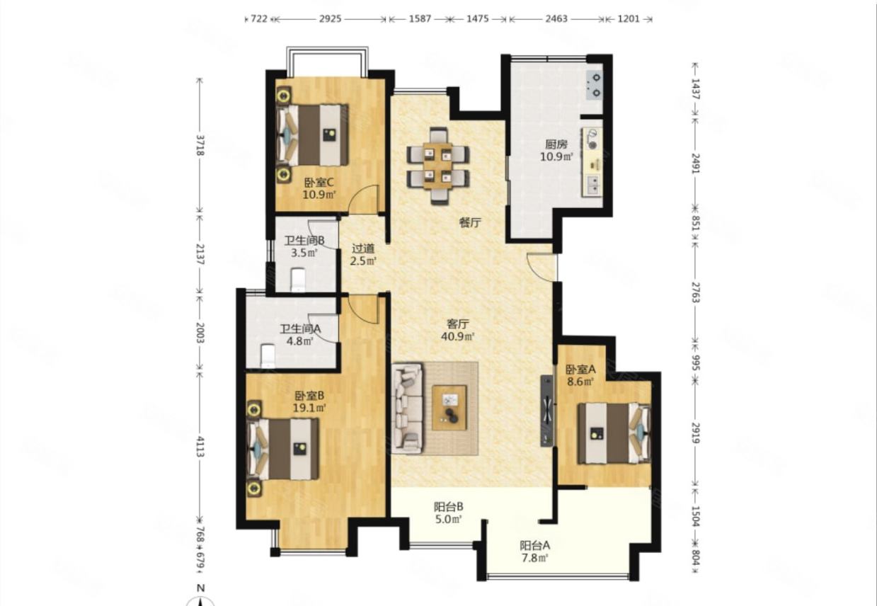 曲江一期洋房社区曲江华府双卫正规商品房电梯房地铁口