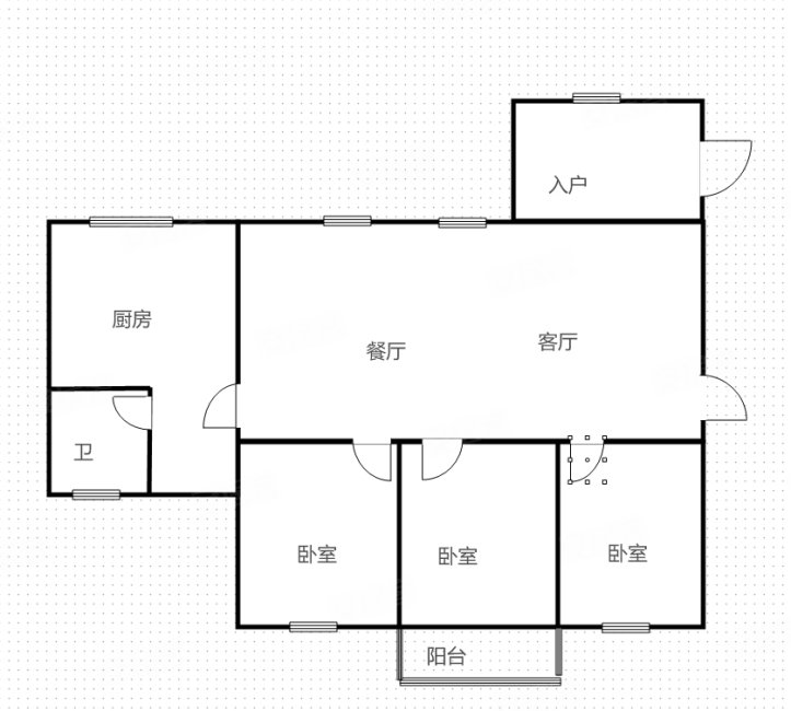 广西壮族自治区工商局宿舍3室2厅1卫96㎡南北170万