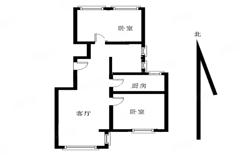 招商都会湾(一期)2室1厅1卫88㎡南北430万