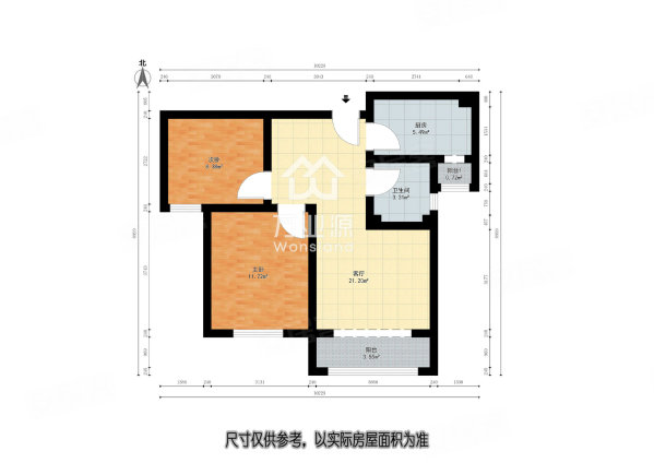 华城馨苑2室1厅1卫93㎡南53万